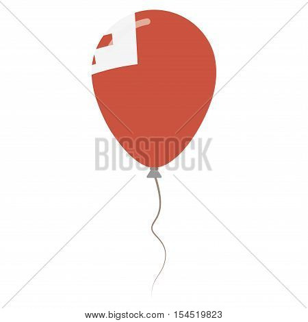 Kingdom Of Tonga National Colors Isolated Balloon On White Background. Independence Day Patriotic Po