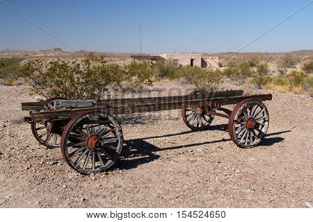 Abandoned farming machinery in the Costolon section of Big Bend National Park, Texas