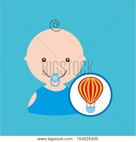 funny airballoon toy baby icon vector illustration eps 10