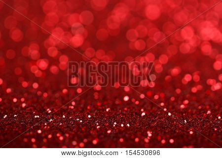 Defocused abstract red lights background, Christmas background.