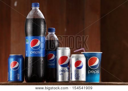 Kuala Lumpur, Malaysia 31th Oct 2016,Pepsi soft drink. Pepsi is a carbonated soft drink produced and manufactured by PepsiCo Inc. an American multinational food and beverage company.