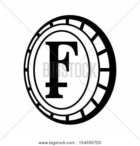 franco coin isolated icon vector illustration design