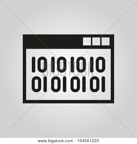 The web code icon. WWW and browser, development, seo symbol. UI. Web. Logo. Sign. Flat design. App. Stock vector