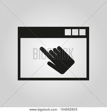 The website icon. WWW and browser, development, seo symbol. UI. Web. Logo. Sign. Flat design. App. Stock vector
