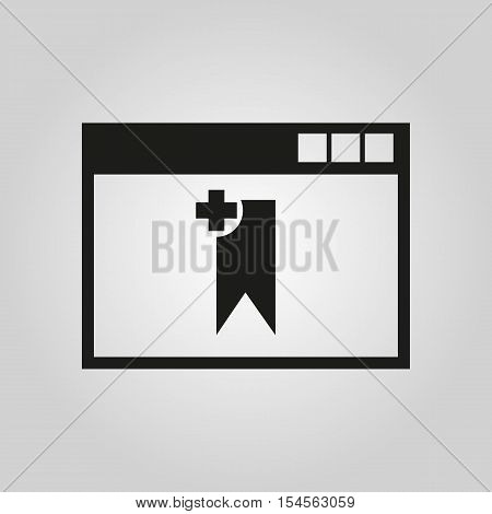 Bookmark browser icon. vector design. Bookmark browser symbol. web. graphic. 