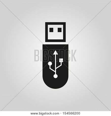 The usb icon. Transfer and connection, data symbol. UI. Web. Logo. Sign. Flat design. App. Stock vector