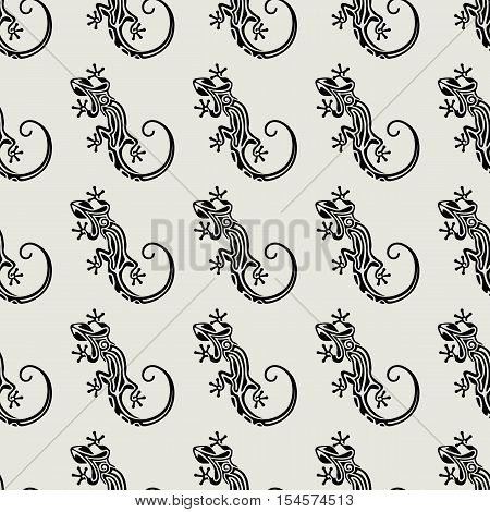 Seamless salamander pattern. Seamless texture with lizards. Abstract nature background. Vector illustration
