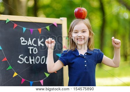 Extremely Excited Little Schoolgirl