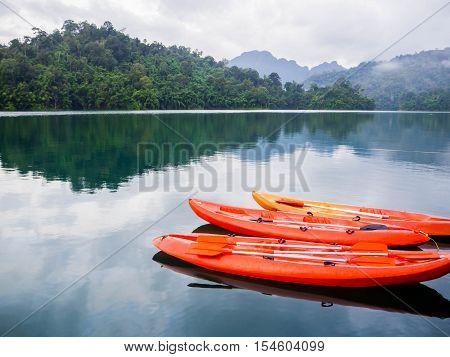 mountain lake in national park on south of Thailand
