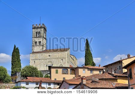 Dome Of Barga With Blue Sky, Tuscany Italy