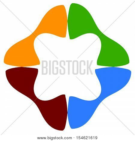 Simple Abstract Geometric Element With Rounded Shapes