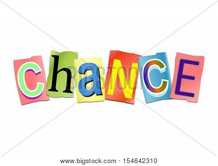Chance Word Concept.