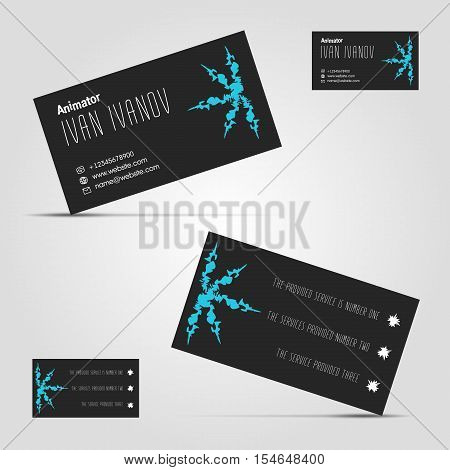 Business card modern christmas decoration for print