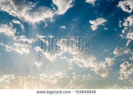 blue sky and random cloud, nature background