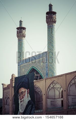 Isfahan, Iran - October 06, 2016: Sheikh Lotfollah Mosque At Naqhsh-e Jahan Square In Isfahan, Iran