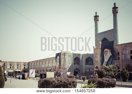 Isfahan, Iran - October 06, 2016: Sheikh Lotfollah Mosque At Naqhsh-e Jahan Square In Isfahan, Iran