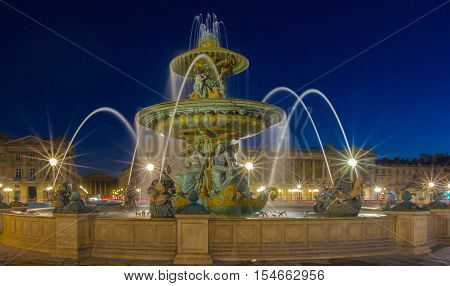 The fountain de la Concorde is monumental fountain designed by Jacques Ignace Hittorff and completed in 1840 during the reign of King Louis Philippe.
