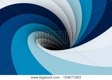 the black hole in the pale blue color 3D illustration