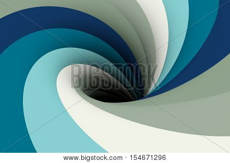 a black hole in the cornflower color 3D illustration
