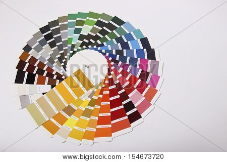 collection of ral colours on white background