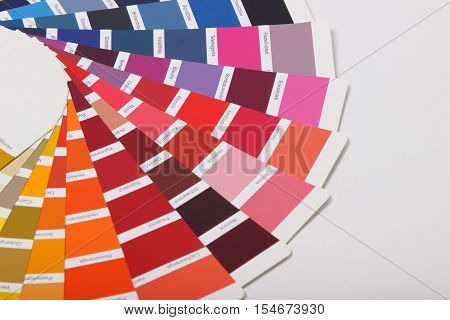 collection of ral colours on white background