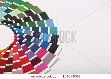 collection of ral colours on white background