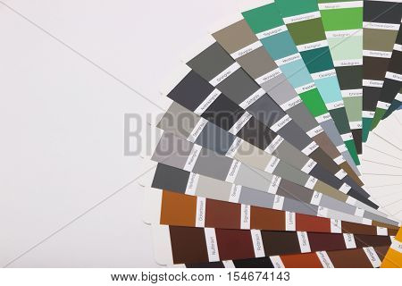 collection of ral colours on white background
