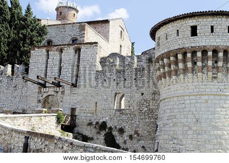 ancient castle in Brescia, a city in northern Italy