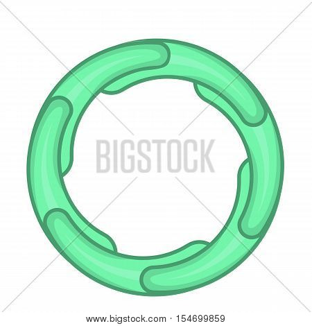 Green camera shutter icon. Cartoon illustration of shutter vector icon for web design
