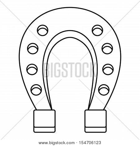 Horseshoe icon. Outline illustration of horseshoe vector icon for web