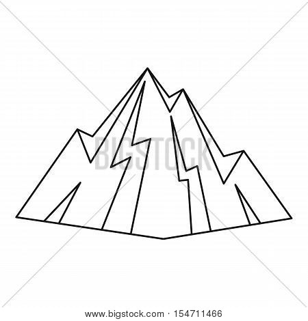Rock icon. Outline illustration of rock vector icon for web