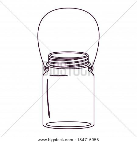 silhouette jar of jam with handle vector illustration