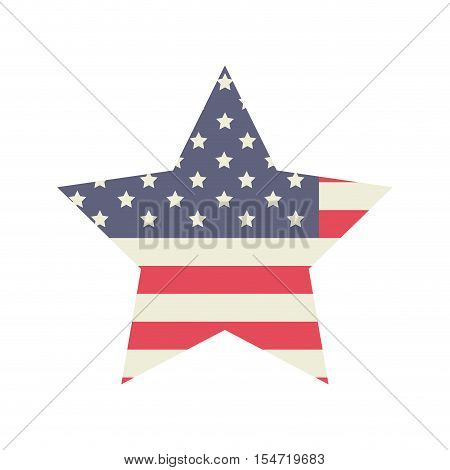 star usa and Labor day icon. Patriotism Party festival and national theme. Colorful design. Vector illustration