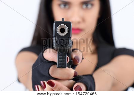 Woman And Gun