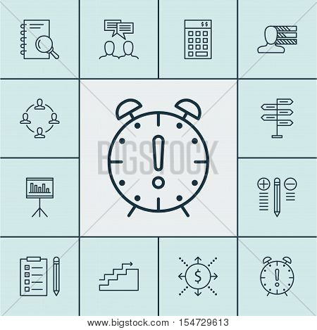 Set Of Project Management Icons On Investment, Money And Growth Topics. Editable Vector Illustration