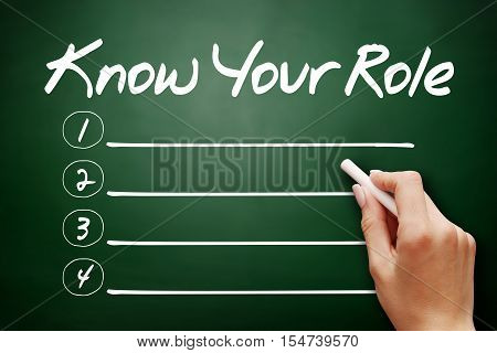 Hand Drawn Know Your Role, Business Concept
