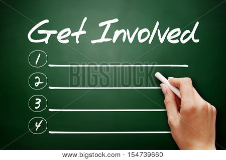 Hand Drawn Get Involved, Business Concept