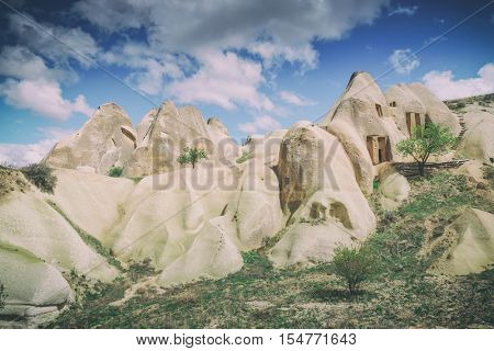 Amazing day in Cappadocia, Turkey, toned like Instagram filter