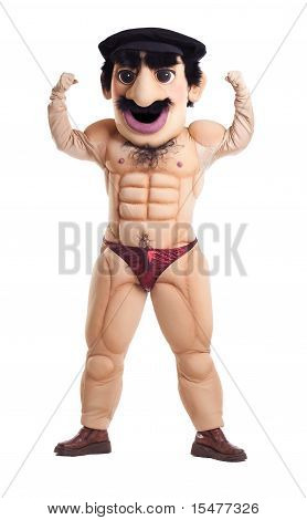 Komik adam striptiz Maskot kostüm