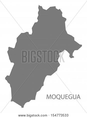 Moquegua Peru Map grey illustration high res