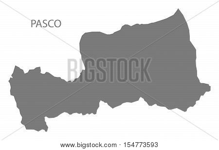 Pasco Peru Map grey illustration high res