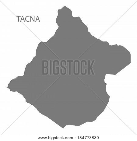 Tacna Peru Map grey illustration high res