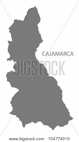 Cajamarca Peru Map grey illustration high res