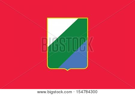 Flag of Abruzzo is a region of Italy.