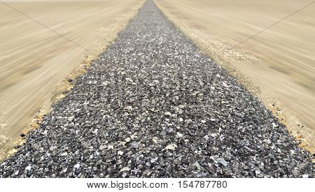 The way closer to edge with motion blur concept