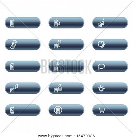 mineral buttons with mobile phone icons