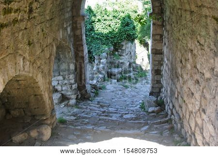 Fortress in the old town of Bar in Montenegro on a sunny summer day. Very visited place by tourists.