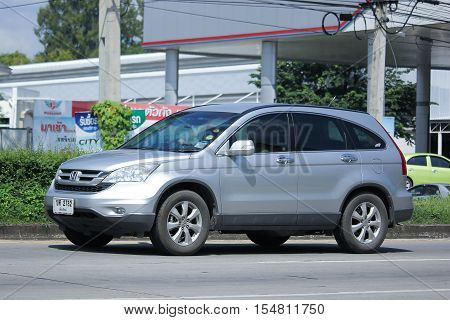 CHIANGMAI THAILAND - OCTOBER 9 2016: Private Honda CRV Urban Suv car. On road no.1001 8 km from Chiangmai Business Area.
