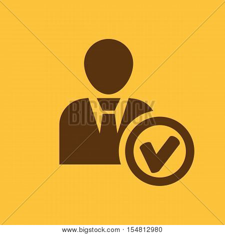 The add user icon. Add friend and avatar symbol. UI. Web. Logo. Sign. Flat design. App. Stock vector