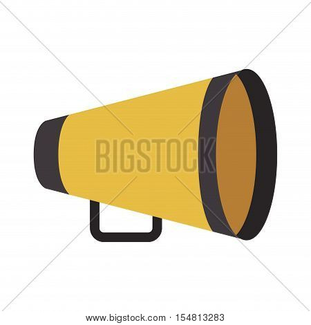 yellow director megaphone icon over white background. cinema design. vector illustration